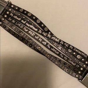 Good Works magnetic bracelet with bible verse